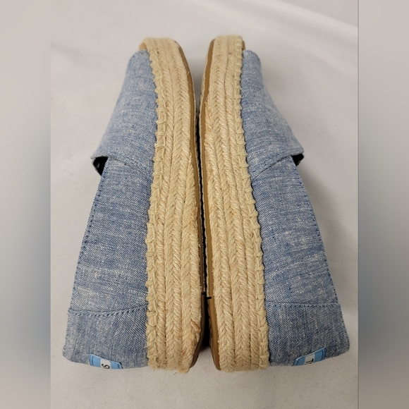 Toms Chambray Espadrille Flats Size 5.5 - Picture 11 of 12